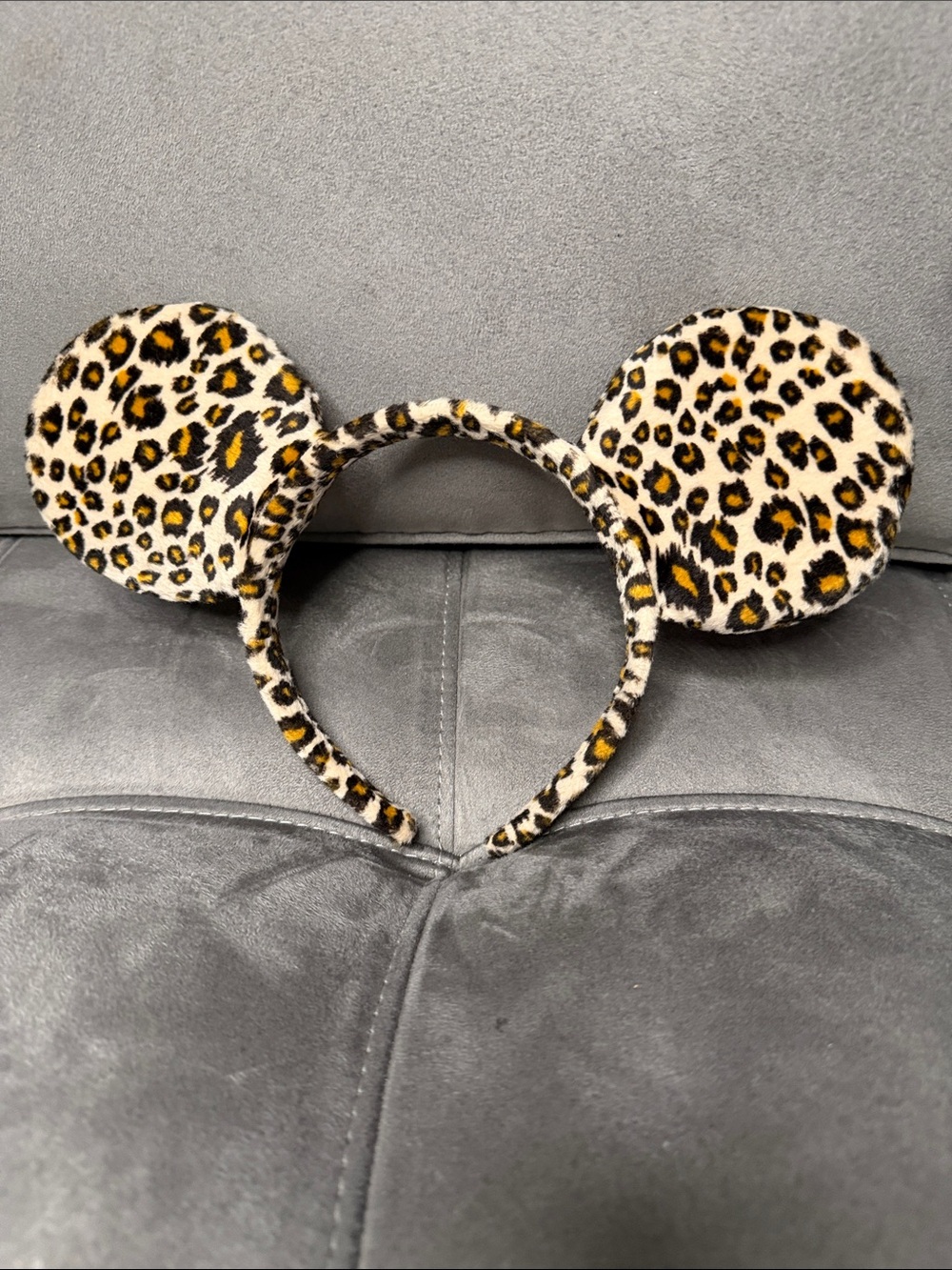 Disney Leopard Print Mouse Ear Headband - Brown & Cream with Black Spots